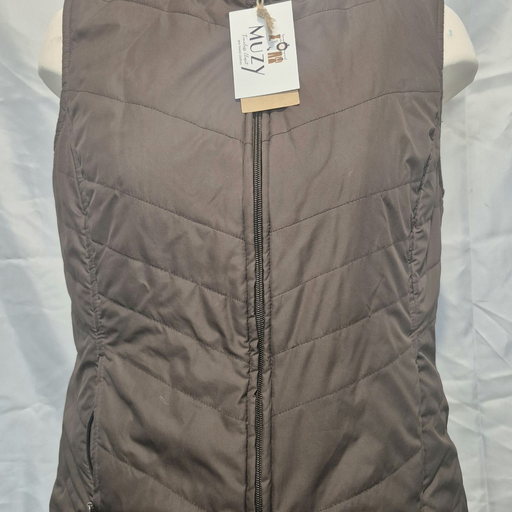 Women's Brown Quilted Vest